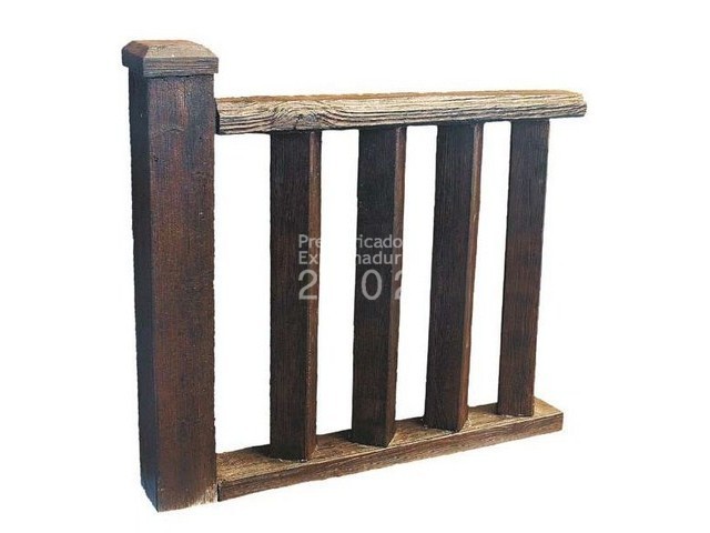 Balaustrada Rústica Imitación Madera